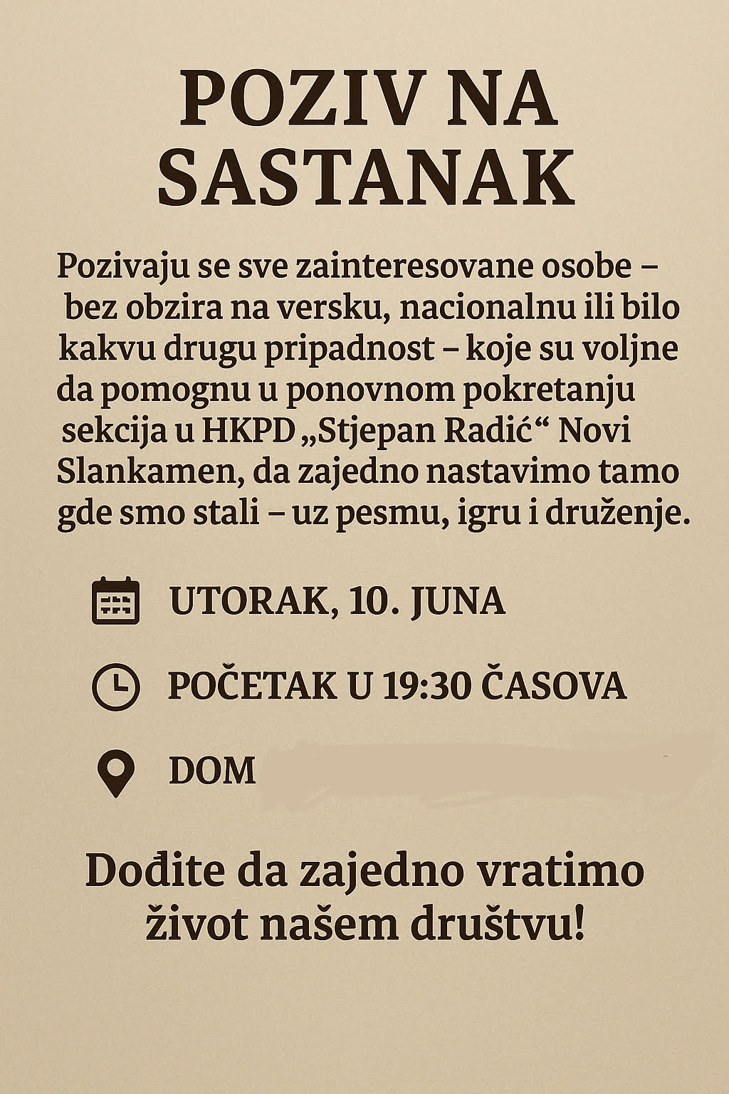 Probudimo zajedno duh zajedništva!