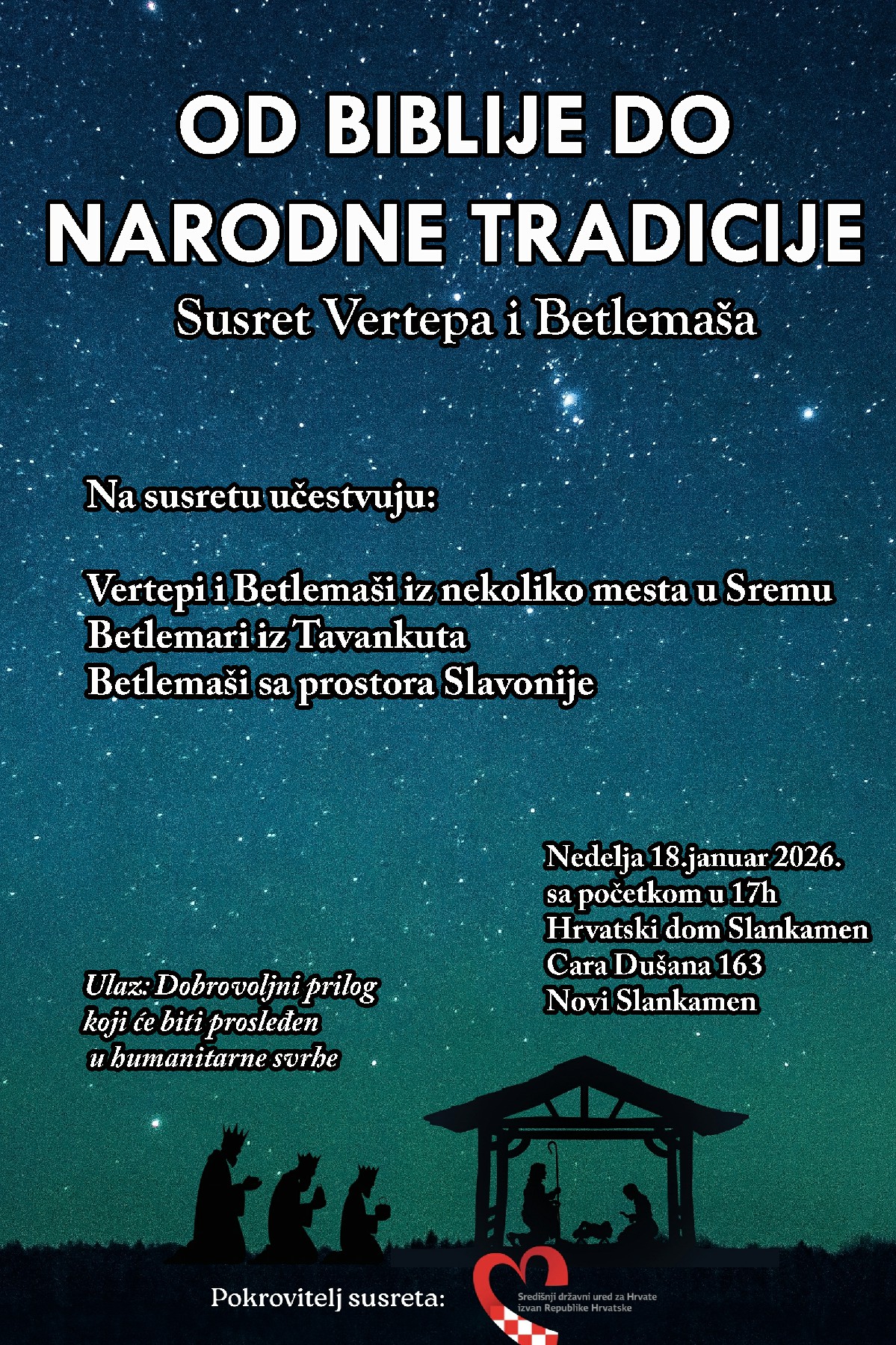 NAJAVA manifestacije “Od Biblije do narodne tradicije”